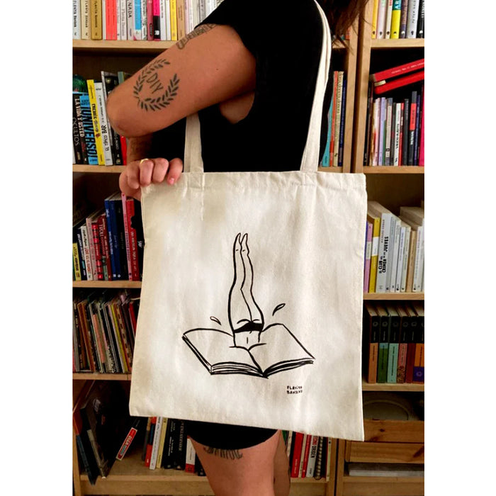 Tote bag - "Salto lectora" de Flavita Banana