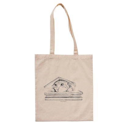 Tote bag - "Cat under the book" de Laura Agustí