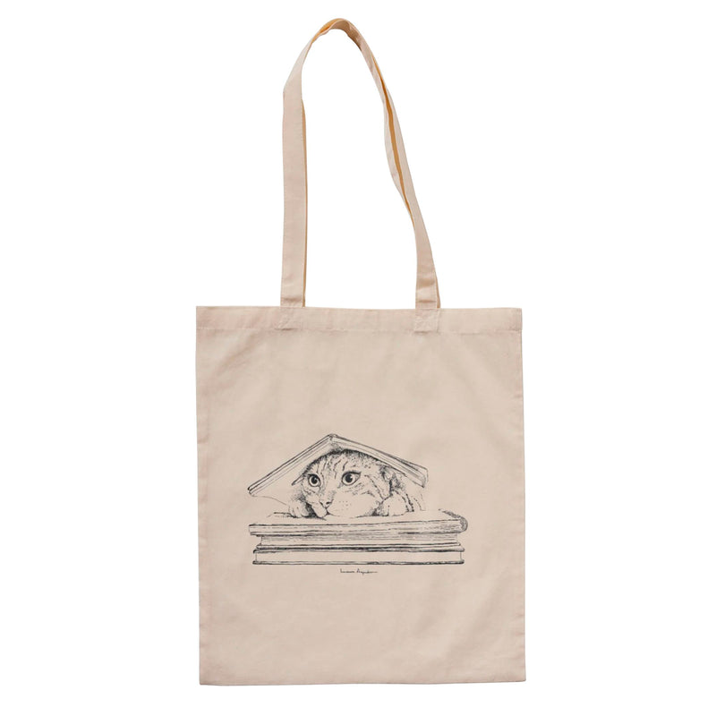 Tote bag - "Cat under the book" de Laura Agustí