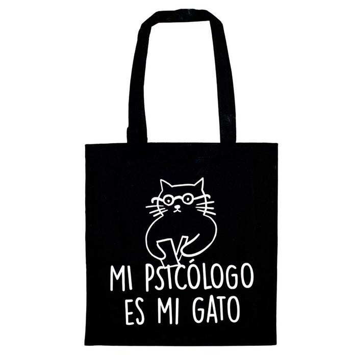 Tote bag - "Mi psicólogo es mi gato"