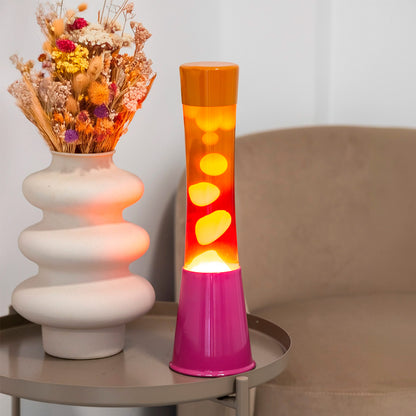 Lámpara de lava Fisura - Degradado rosa y naranja