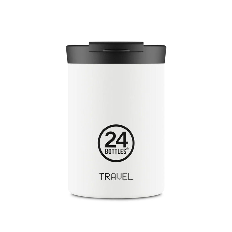 Taza de viaje de acero inoxidable 350 ml 24Bottles- Ice White