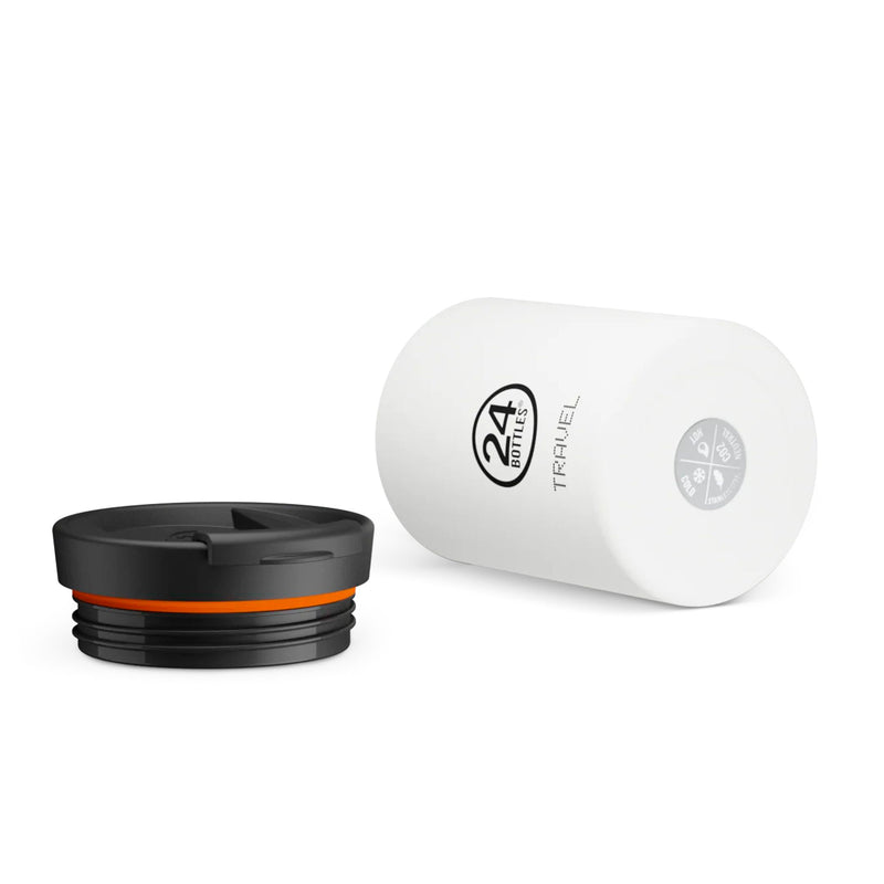 Taza de viaje de acero inoxidable 350 ml 24Bottles- Ice White