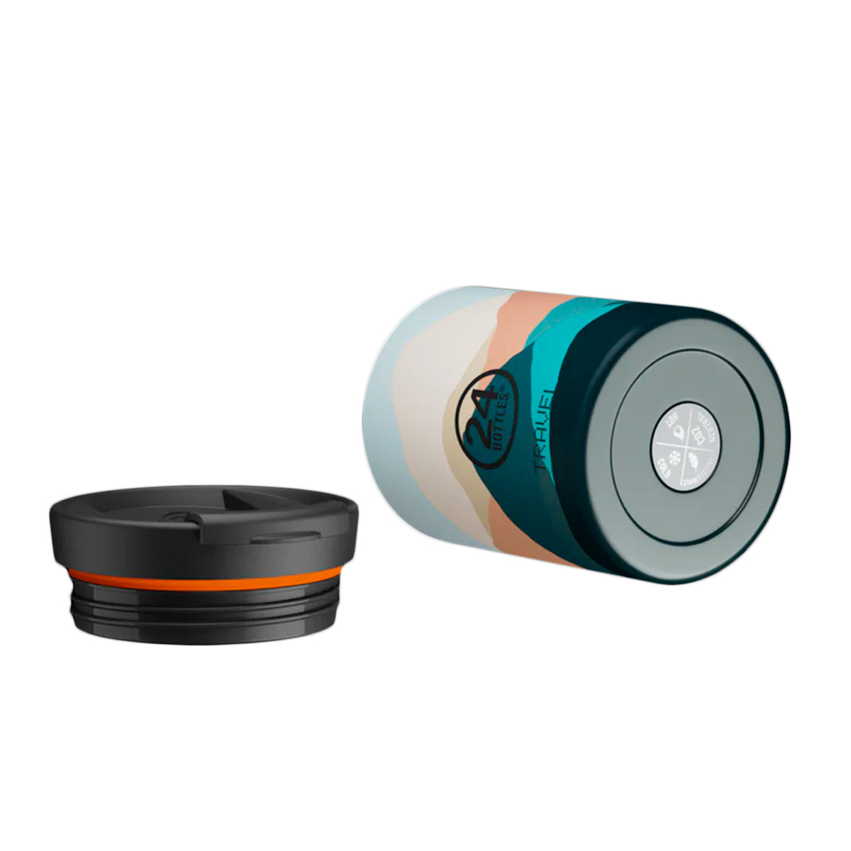 Taza de viaje de acero inoxidable 350 ml 24Bottles - Mountains