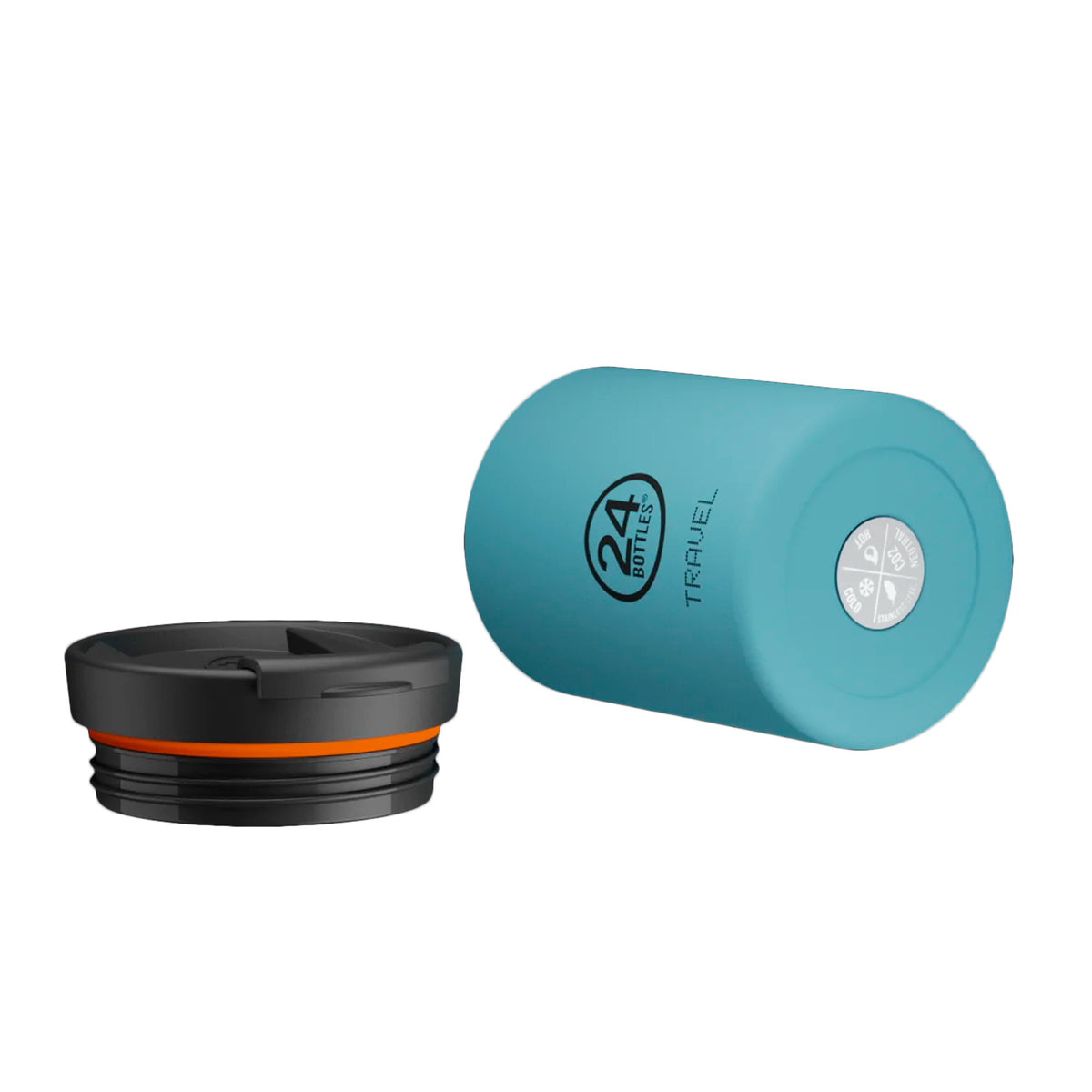Taza de viaje de acero inoxidable 350 ml 24Bottles - Powder Blue