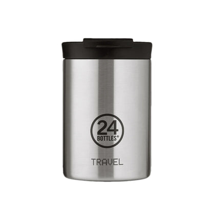 Taza de viaje de acero inoxidable 350 ml 24Bottles - Brushed Steel