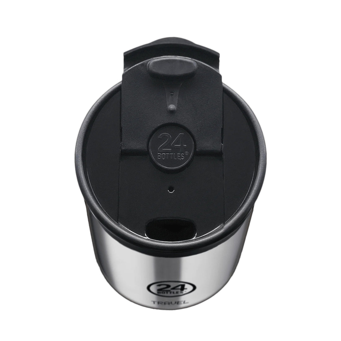 Taza de viaje de acero inoxidable 350 ml 24Bottles - Brushed Steel