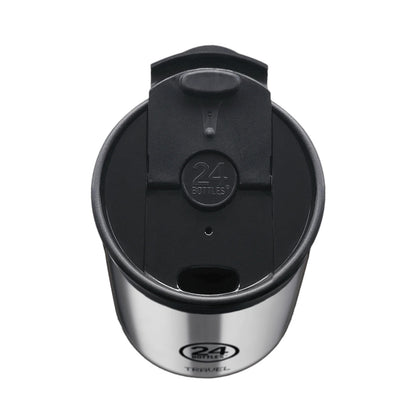 Taza de viaje de acero inoxidable 350 ml 24Bottles - Brushed Steel
