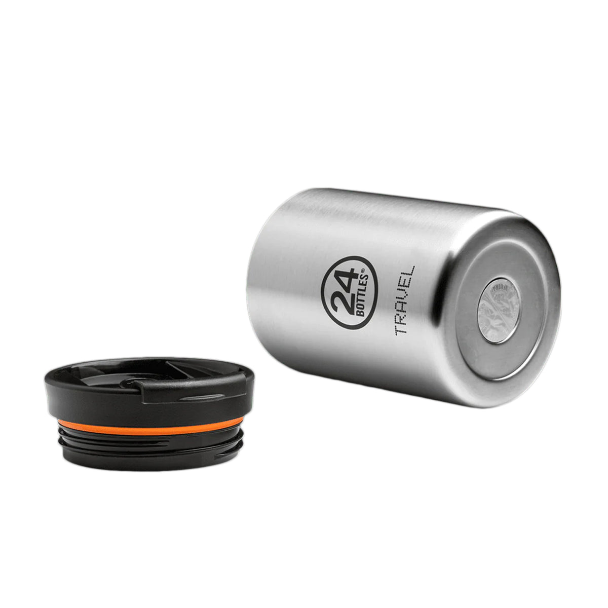 Taza de viaje de acero inoxidable 350 ml 24Bottles - Brushed Steel