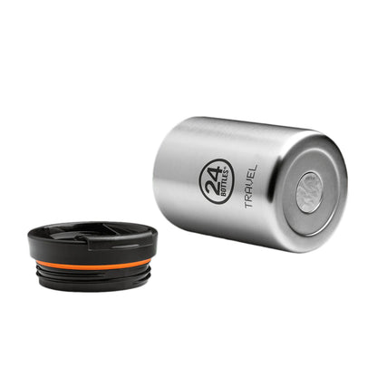 Taza de viaje de acero inoxidable 350 ml 24Bottles - Brushed Steel