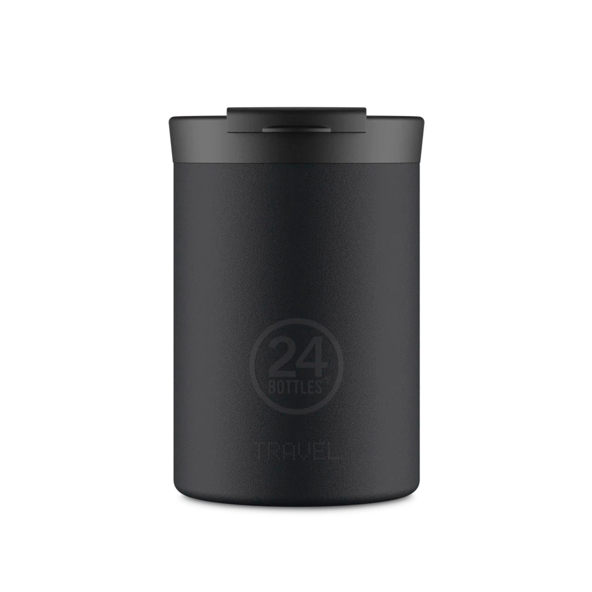 Taza de viaje de acero inoxidable 350 ml 24Bottles - Tuxedo Black