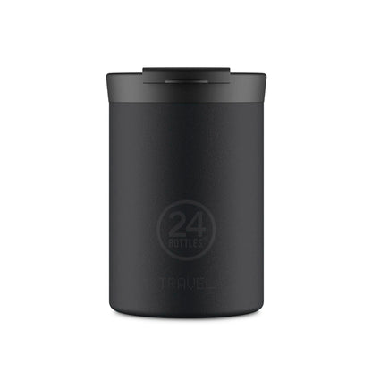 Taza de viaje de acero inoxidable 350 ml 24Bottles - Tuxedo Black