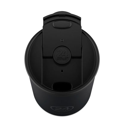 Taza de viaje de acero inoxidable 350 ml 24Bottles - Tuxedo Black