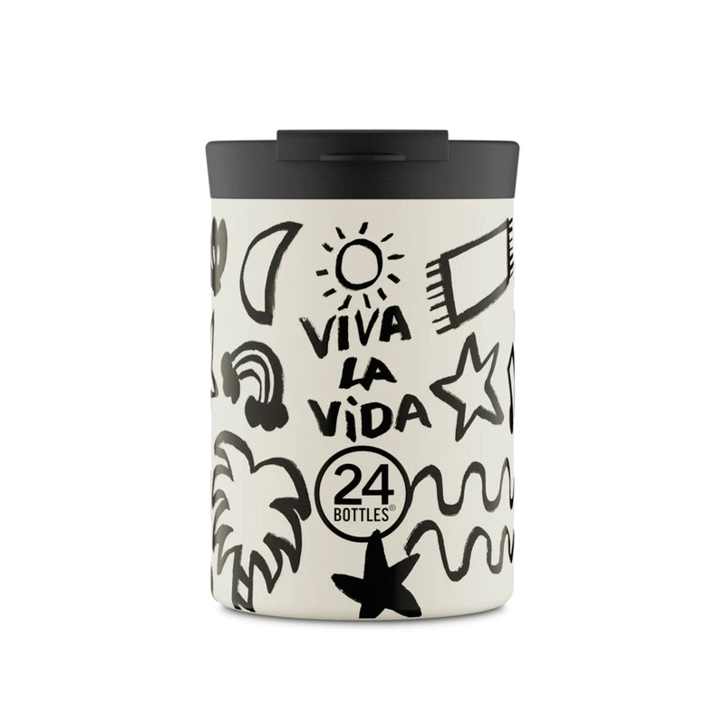 Taza de viaje de acero inoxidable 350 ml 24Bottles - Viva La Vida