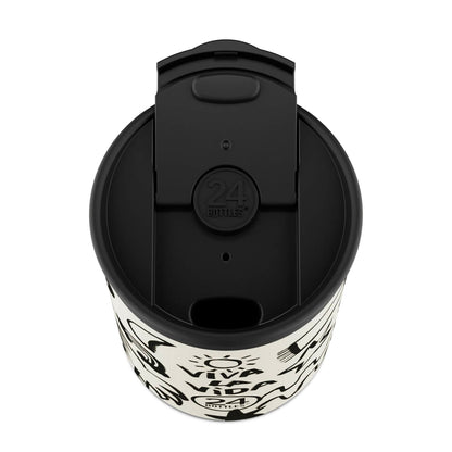 Taza de viaje de acero inoxidable 350 ml 24Bottles - Viva La Vida