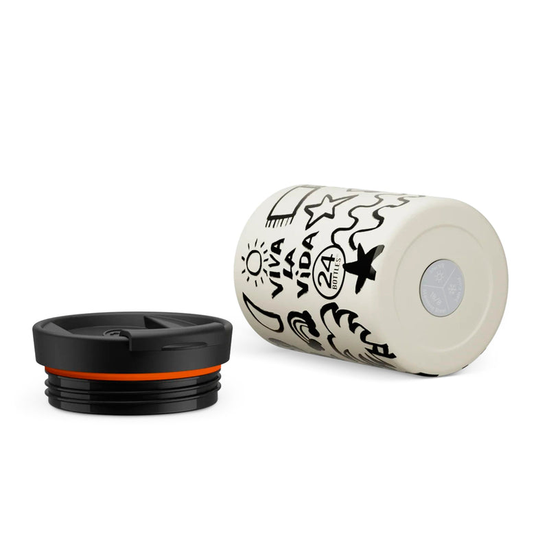 Taza de viaje de acero inoxidable 350 ml 24Bottles - Viva La Vida