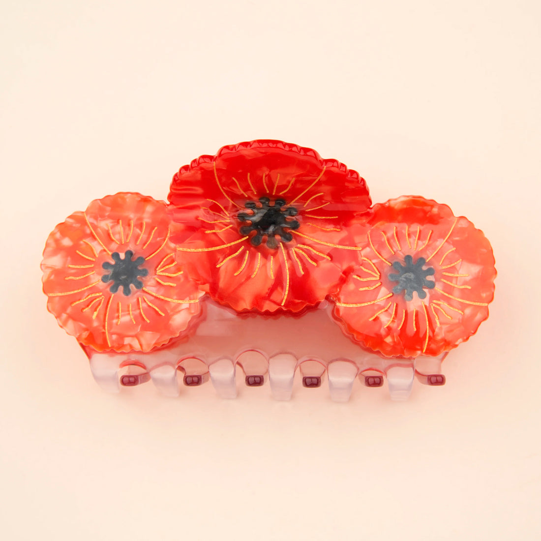 Pinza para el pelo - Amapolas