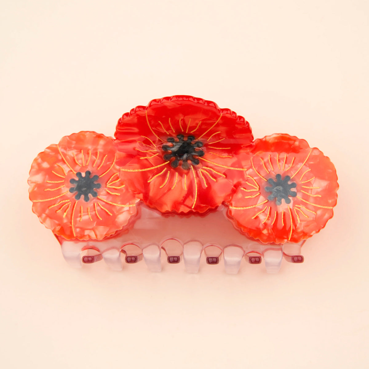 Pinza para el pelo - Amapolas