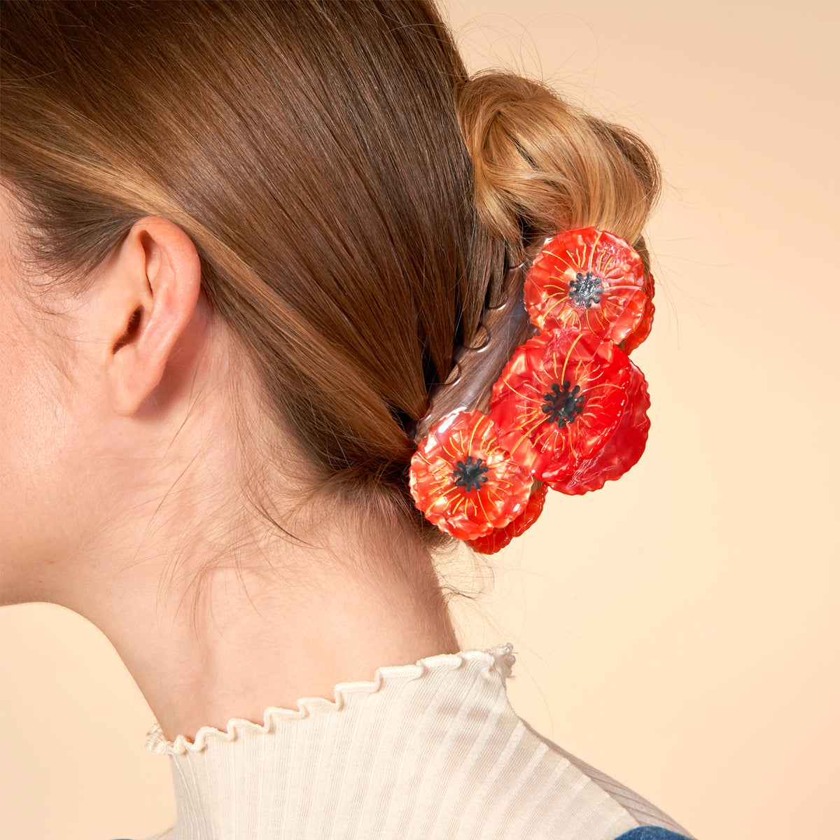Pinza para el pelo - Amapolas