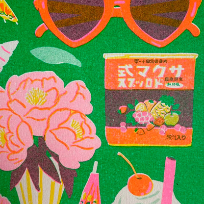 Print de Naomi Wilkinson A4 - "Tropical" 🍍🍸🦜