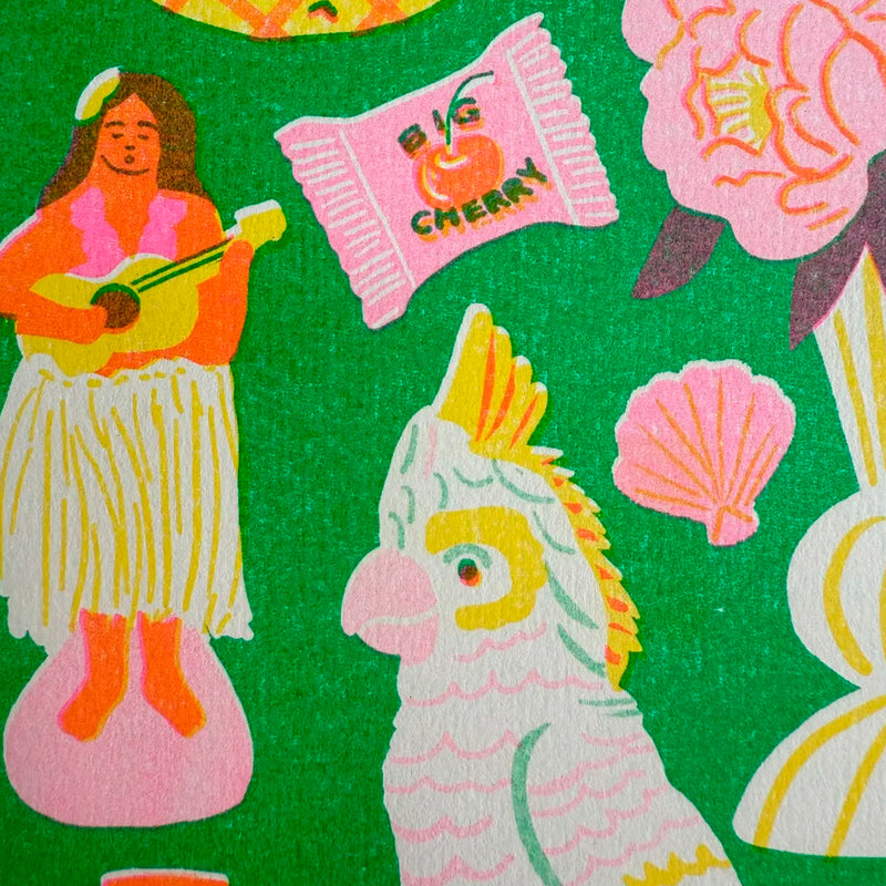 Print de Naomi Wilkinson A4 - "Tropical" 🍍🍸🦜