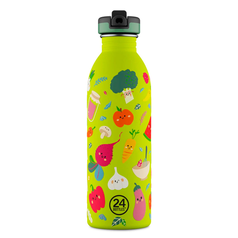 Botella de acero inoxidable 500 ml 24Bottles - Urban Veggie Friends 🥦🍎🥕