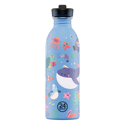 Botella de acero inoxidable 500 ml 24Bottles - Urban Ocean Friends 🐳🐙