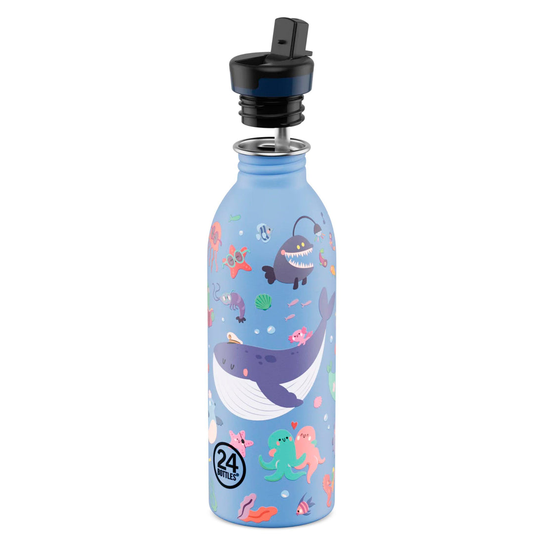 Botella de acero inoxidable 500 ml 24Bottles - Urban Ocean Friends 🐳🐙