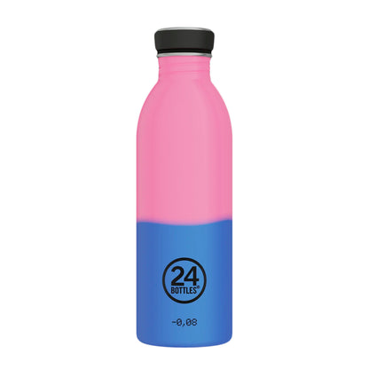 Botella de acero inoxidable 500 ml 24Bottles - Urban REactive Pink/Blue