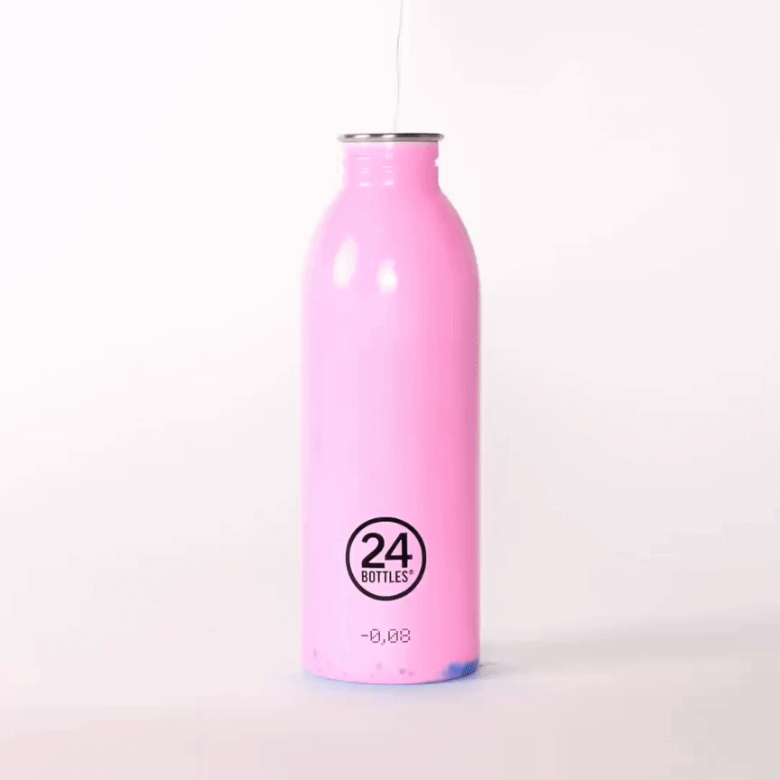 Botella de acero inoxidable 500 ml 24Bottles - Urban REactive Pink/Blue