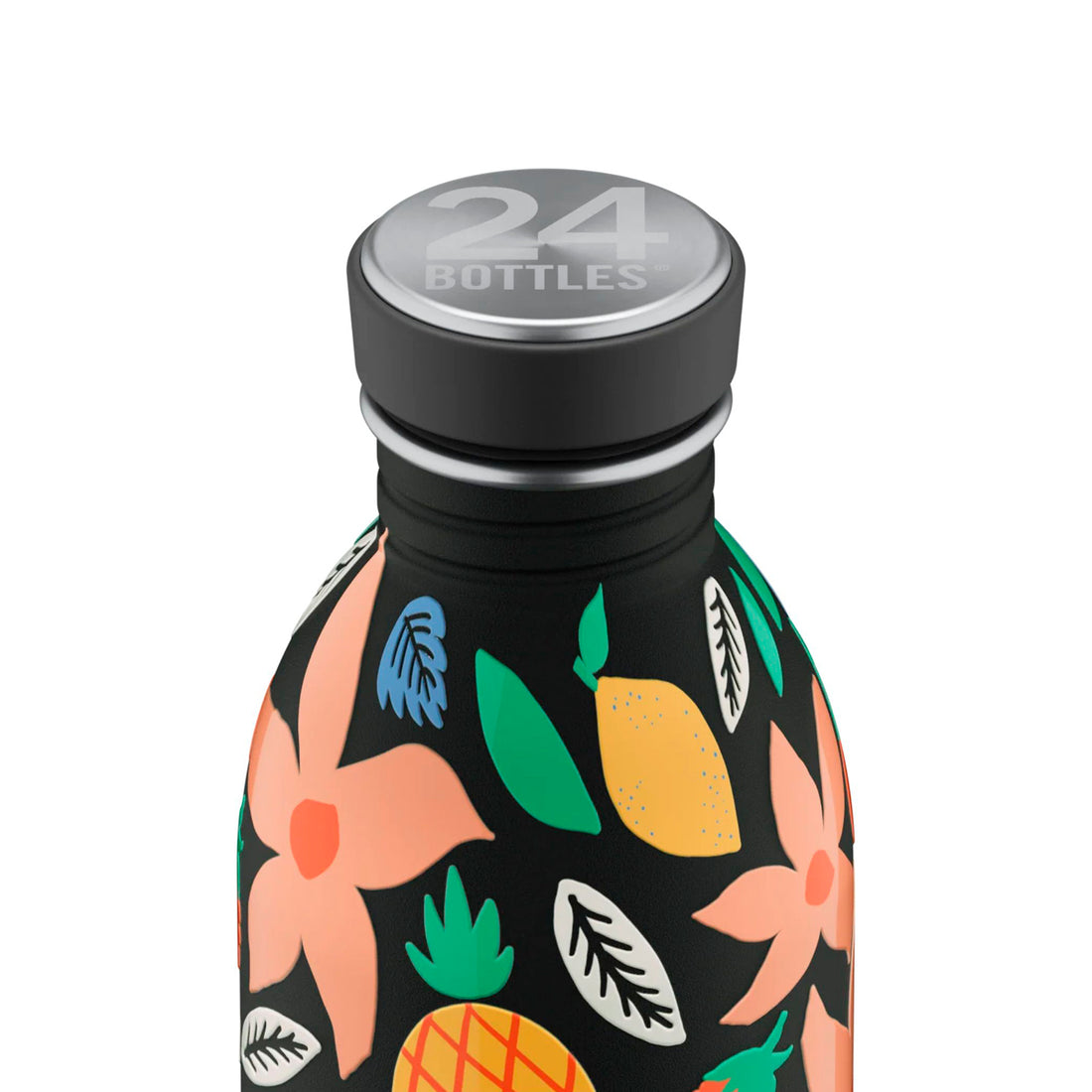 Botella de acero inoxidable 500 ml 24Bottles - Urban Tropical Noir