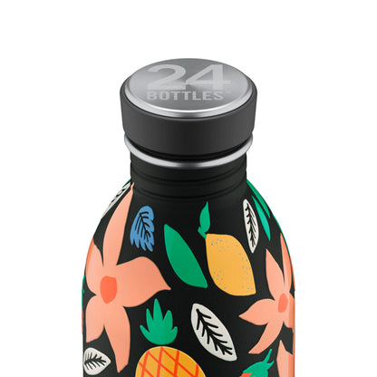 Botella de acero inoxidable 500 ml 24Bottles - Urban Tropical Noir