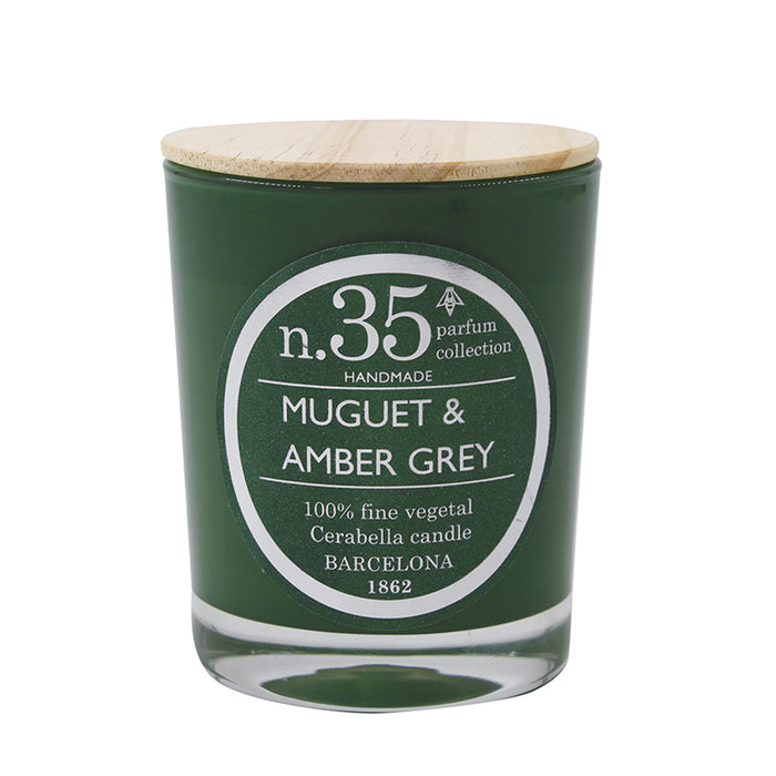 Vela vaso Cerabella - Nº35 Lirio del valle y Ámbar Gris