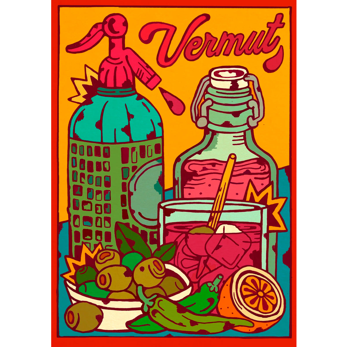 Print de Asís Percales A3 - "Vermut" 🍸