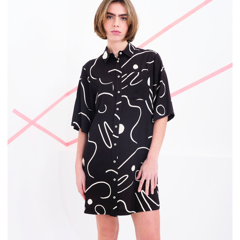 Vestido Béhulah - Coppola Lineal Negro