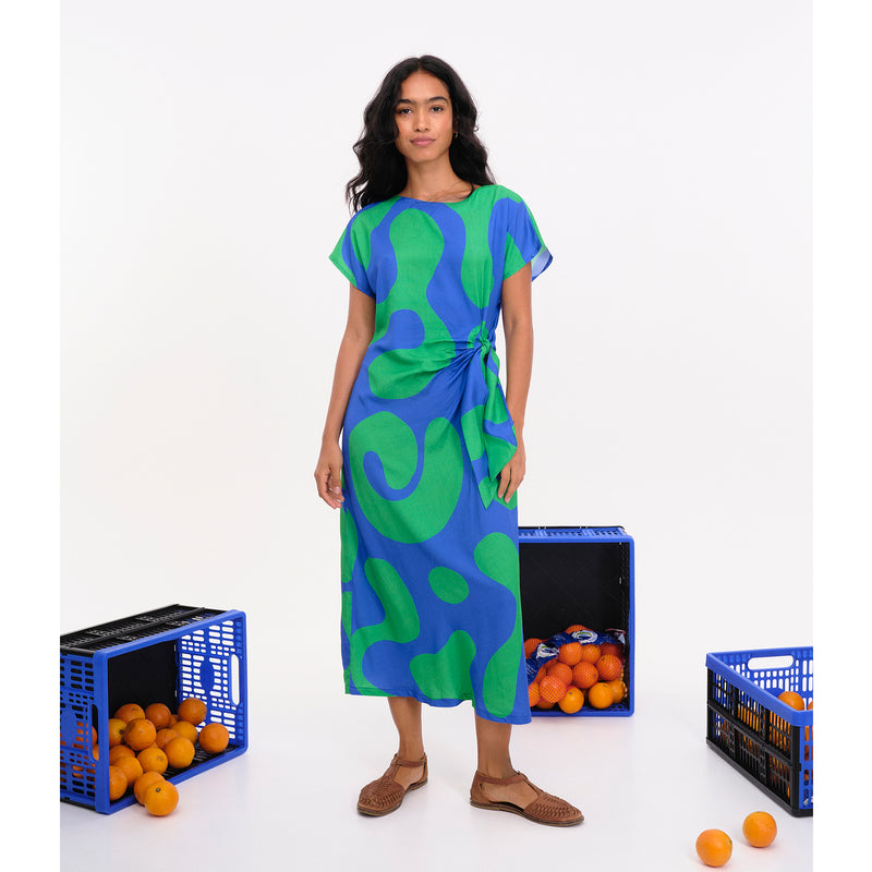 Vestido Béhulah - Ohope Azul/Verde