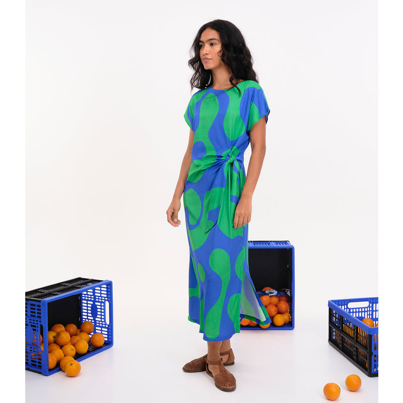 Vestido Béhulah - Ohope Azul/Verde