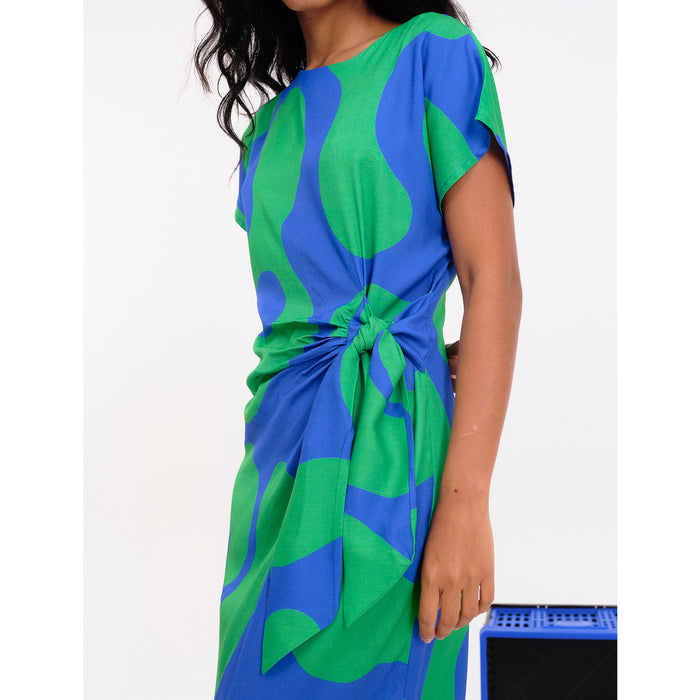 Vestido Béhulah - Ohope Azul/Verde
