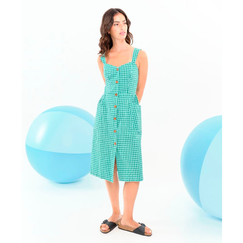 Vestido Béhulah - Vera Vichy Verde