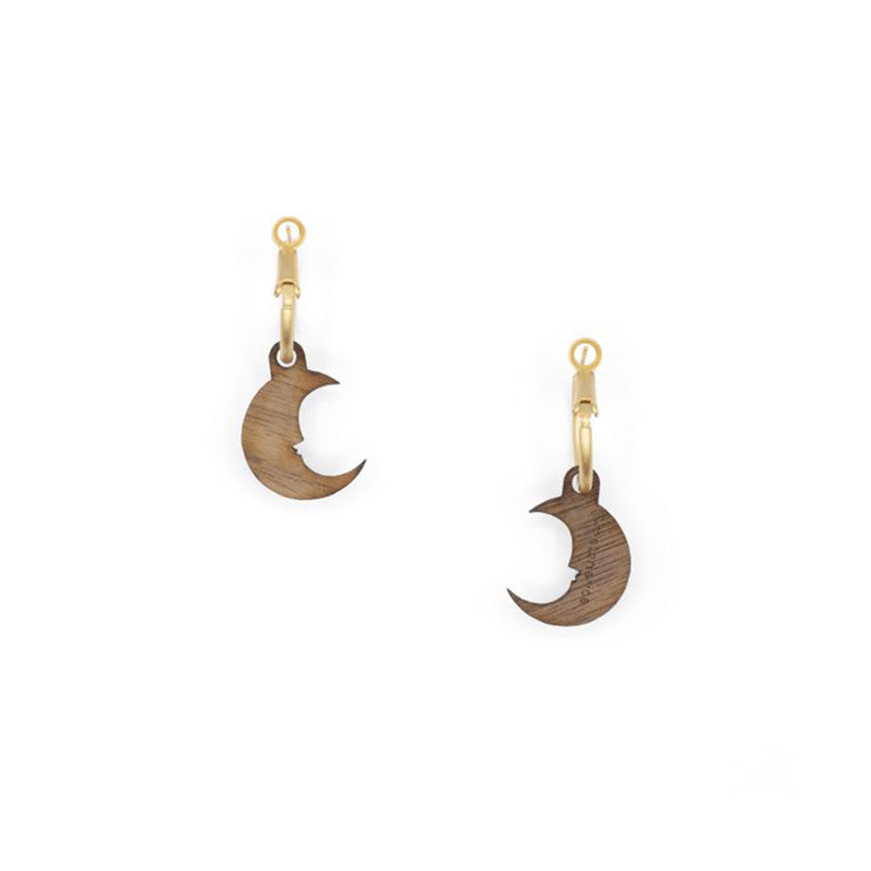 Pendientes de aro Materia Rica - Violet crescent luna 🌙