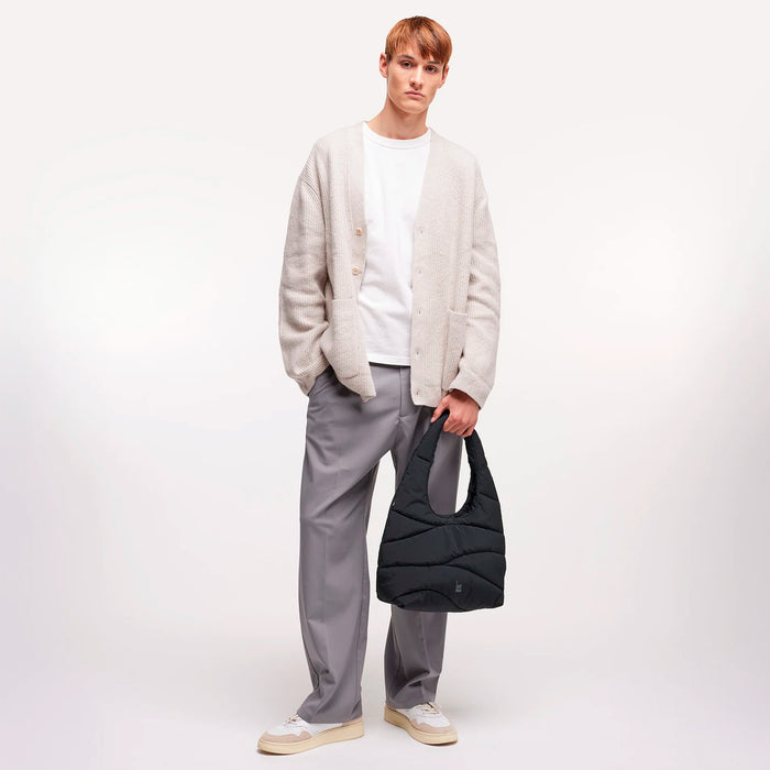 Bolso Got Bag - Wavy Puffer Shoulder Bag Black