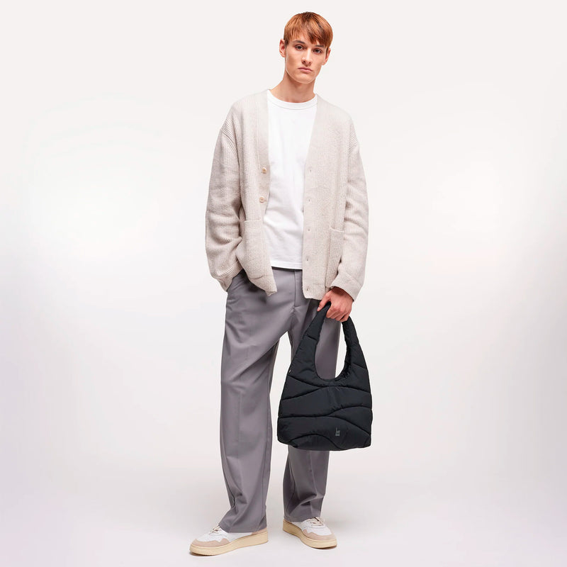 Bolso Got Bag - Wavy Puffer Shoulder Bag Black