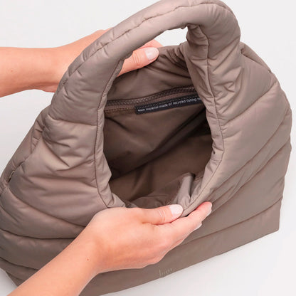 Bolso Got Bag - Wavy Puffer Shoulder Bag Oyster