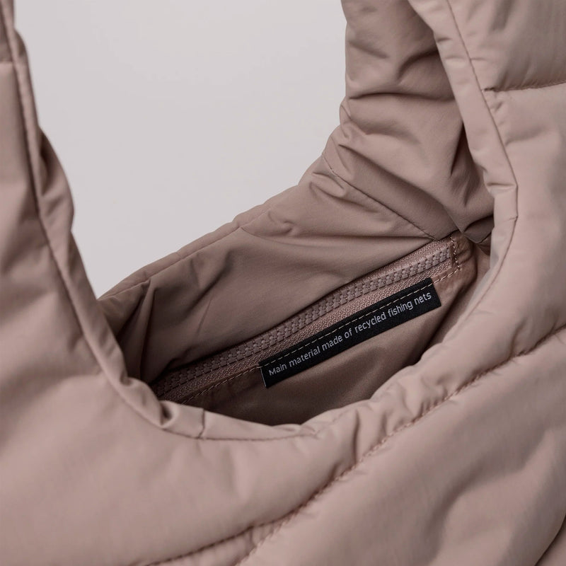 Bolso Got Bag - Wavy Puffer Shoulder Bag Oyster