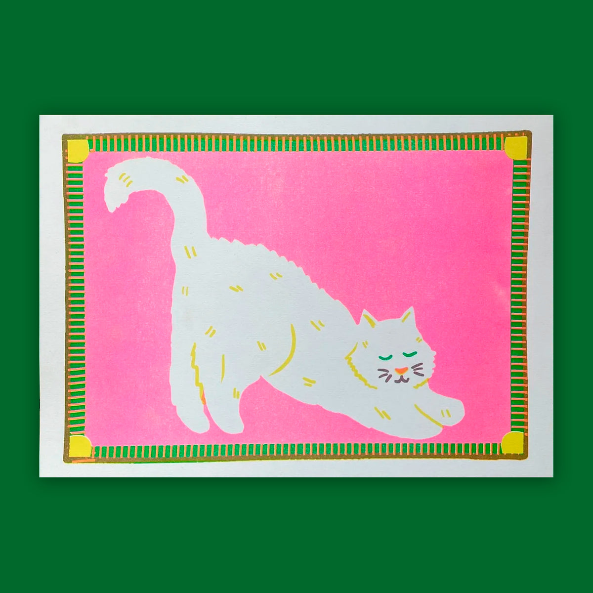 Print de Naomi Wilkinson A4 - "White Cat" 🐱