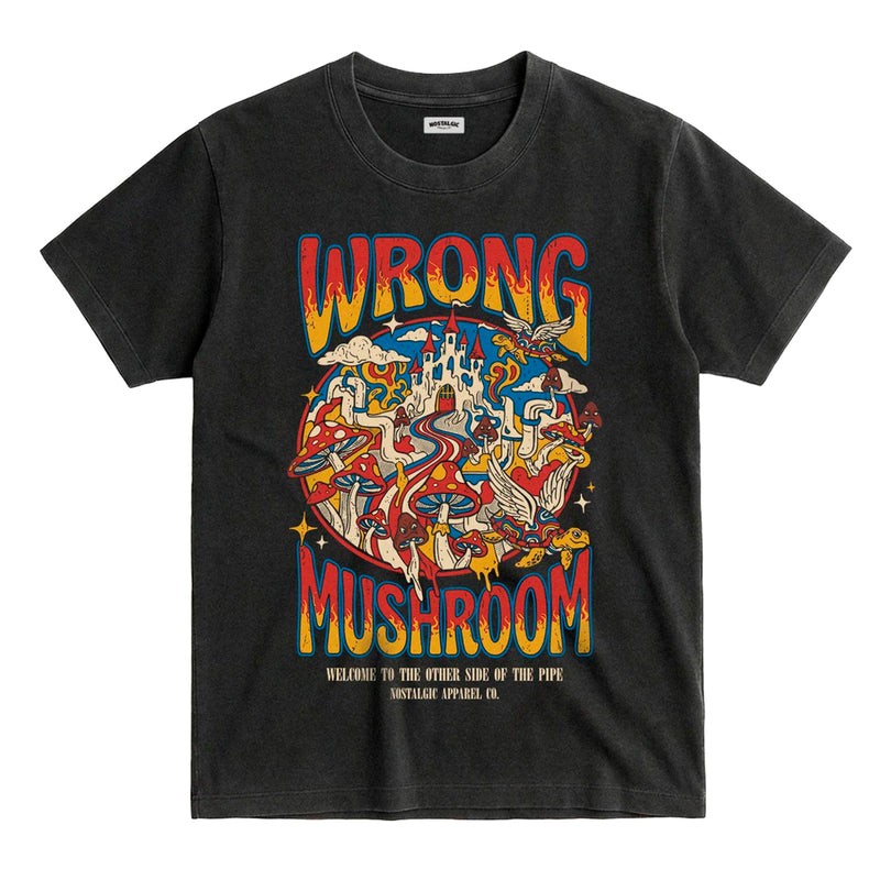 Camiseta Nostalgic Apparel - "Wrong Mushroom" 🍄🐢