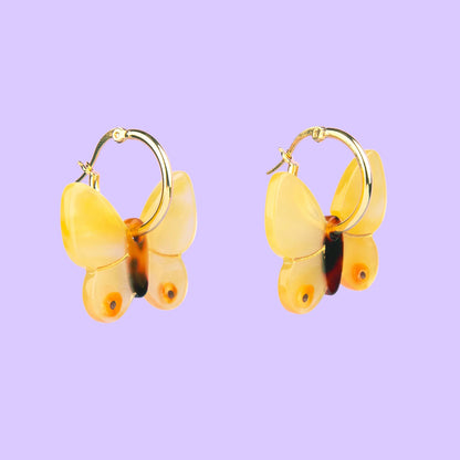 Pendientes - Mariposa amarilla