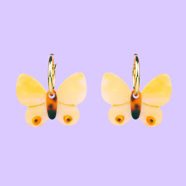 Pendientes - Mariposa amarilla