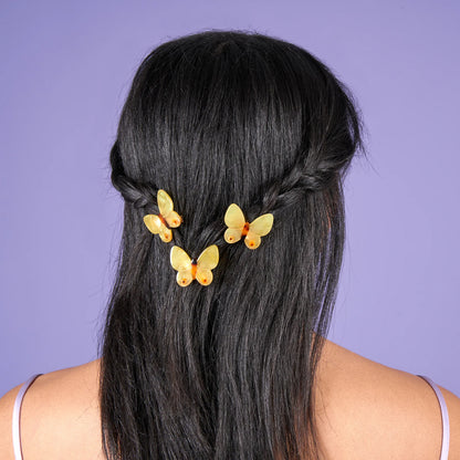 Pasador de pelo - Mariposa amarilla
