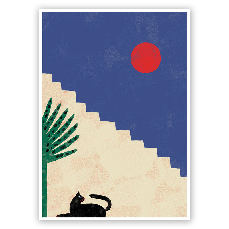Print de Agustina Shuan A3 - "Yoga gato"